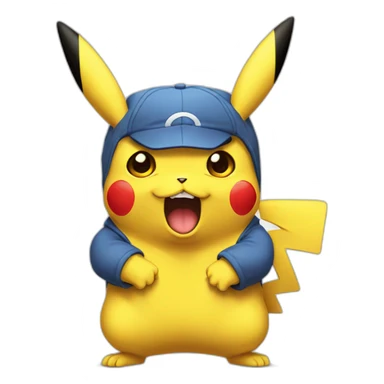 Angry pikachu sticker