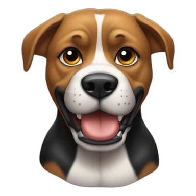 Un chien noir qui montre ses muscles de tout son corp sticker