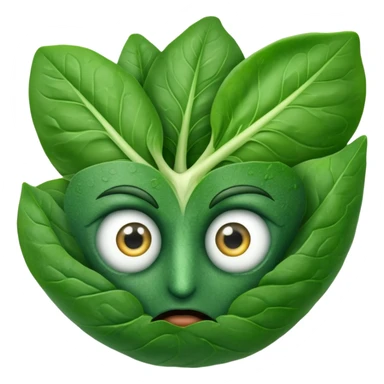 Spinach with eyes sticker