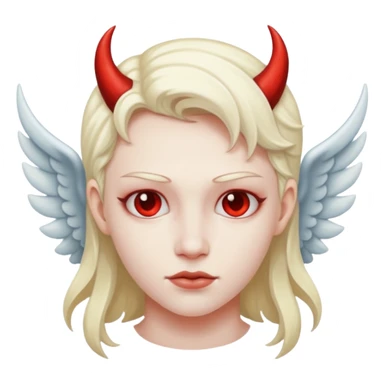 angel and devil mixed sticker