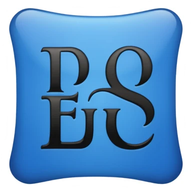 14 color blue old English writing  sticker