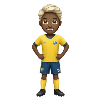 happy boys in soccer gear sticker