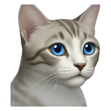 Cat sacred of Burma blue eyes sticker