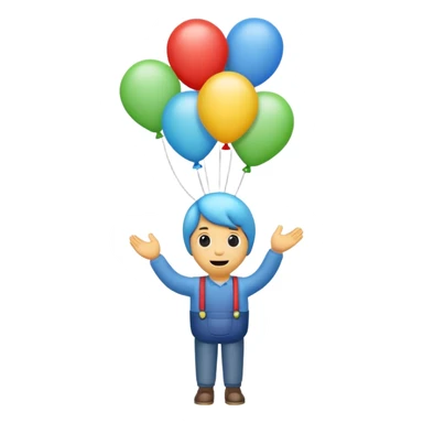 Balloon person sticker