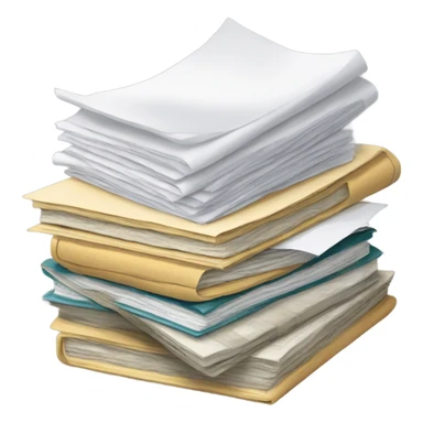 pile of assignments and papers sticker