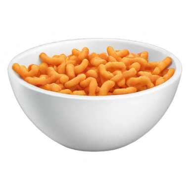 White bowl of Cheetos  sticker
