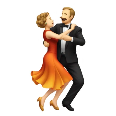 slow dancing tango swing voador sticker
