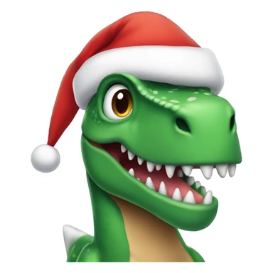 Dinosaur as Santa sticker