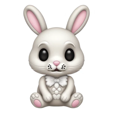Emoji d'une peluche lapin squelette sticker