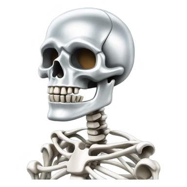 Skeleton made out of chrome sticker