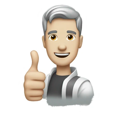 A neck with a thumbs up ￼ sticker