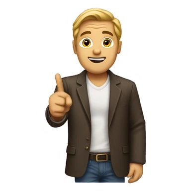 the guy pointing to the right sticker