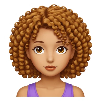 hot short curly hair girl sticker
