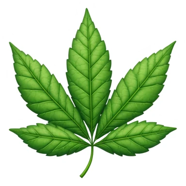 Cute weed leaf sticker
