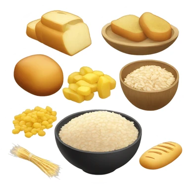 rice, macaroni, bread, potato, oatmeal, cereals sticker
