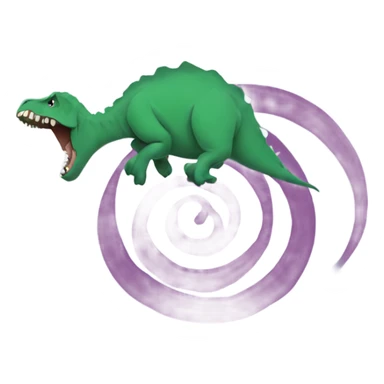 Dinosaur in a swirl sticker