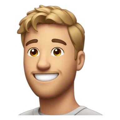 smiling man with short hair mr beast sticker