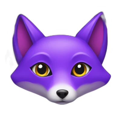 a purple fox in a spaceship sticker
