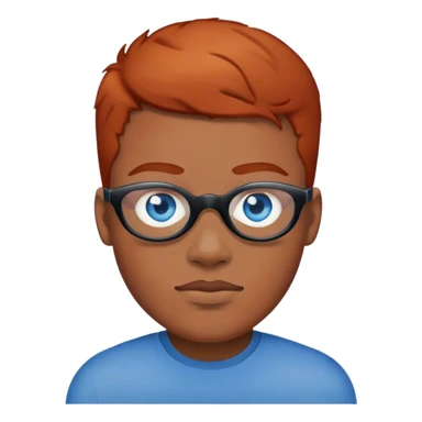 A disabled black blind gay redhead with blue eyes sticker