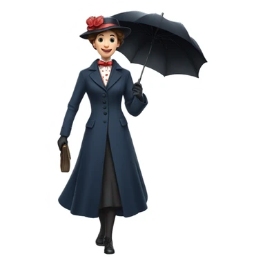full-length Mary Poppins sticker