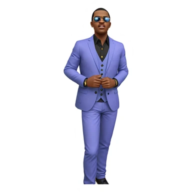 dapper look in outdoor setting sticker