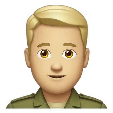 White military man sticker