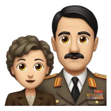 Hitler and his mom sticker
