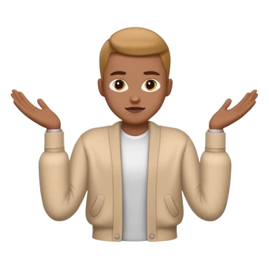 cool person shrug pose sticker