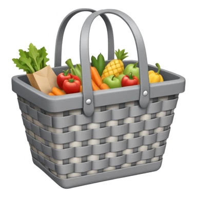 a modern shopping basket in a hardware store that looks like a bag sticker