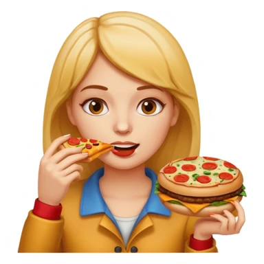 👩🏻🍔🍕 sticker