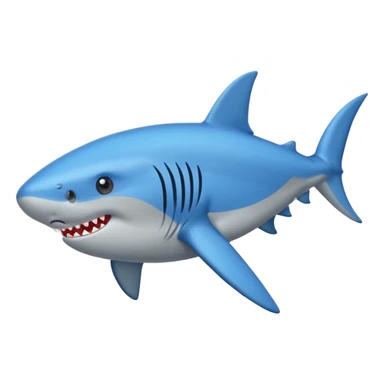 Haz a un tiburón con tenis azules sticker