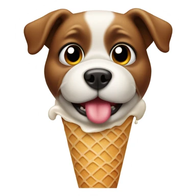 fat dog ice scream sticker