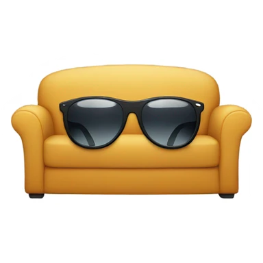 A couch with sunglasses  sticker