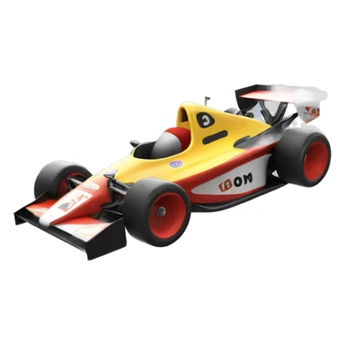 Racing car going high speed with smoke  sticker
