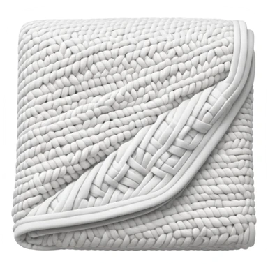 White folded knit blanket sticker