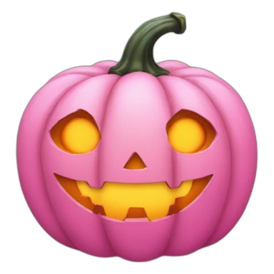 Pink Halloween pumpkin sticker
