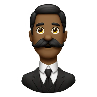 elegant black mustaches, just the mustaches nothing else sticker