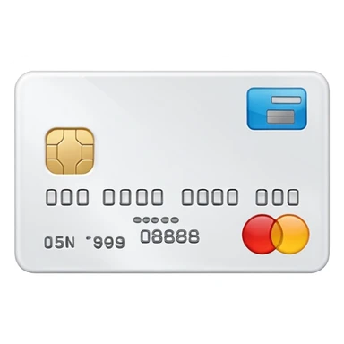 white debit card sticker