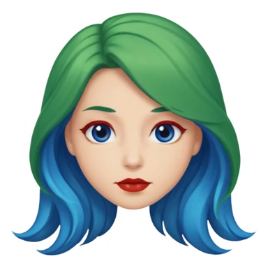 Like the first but her eye green  and blue and her hair red that brolong herwn  sticker