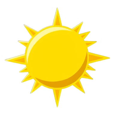 bright yellow sun with rays sticker