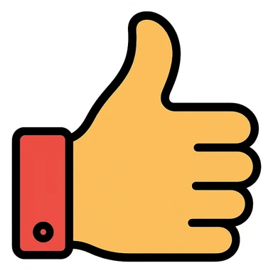 thumbs up hand gesture sticker