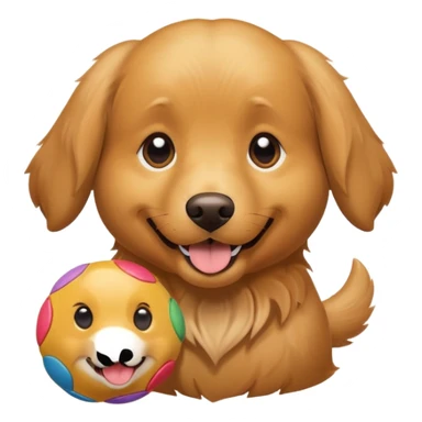 Dog with Toy sticker