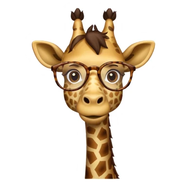 Giraffe with glasses  sticker