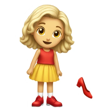 Little miss and a red shoes sticker
