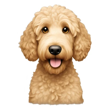 Beige goldendoodle sticker