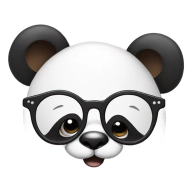Cute panda wearing glasses  sticker
