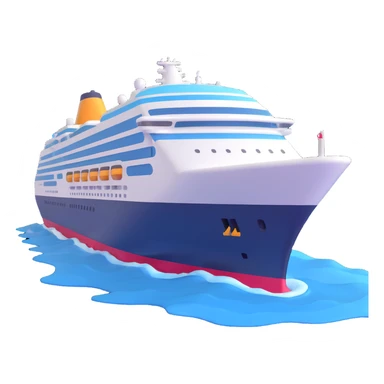 A modern cruise ship sailing on the ocean sticker