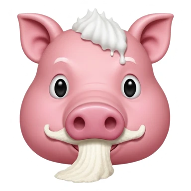 A hog snorting a line of flour  sticker