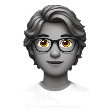 Bangla boy with glasses and medium hair sticker