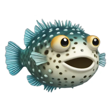 Puffer fish emoticons sticker